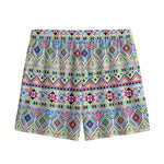 Colorful Aztec Geometric Pattern Print Mesh Shorts