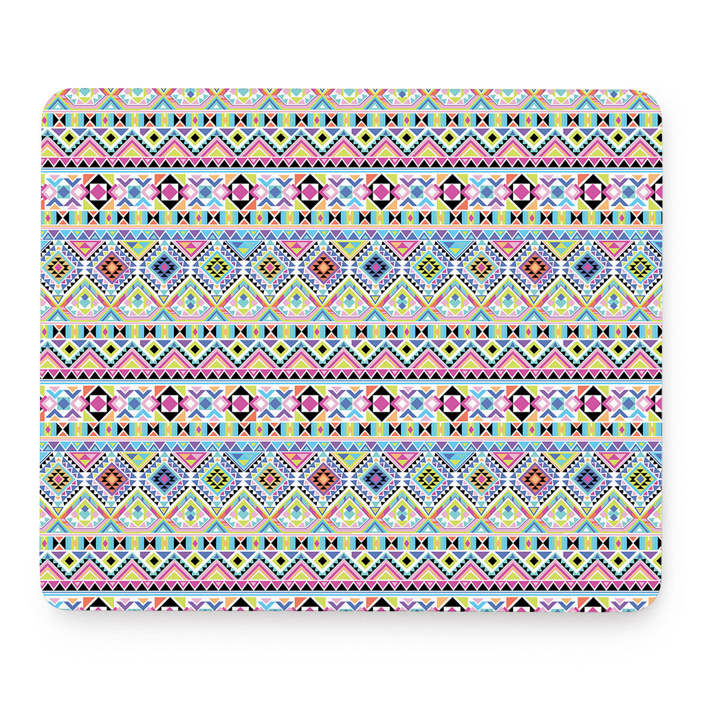 Colorful Aztec Geometric Pattern Print Mouse Pad