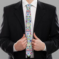 Colorful Aztec Geometric Pattern Print Necktie