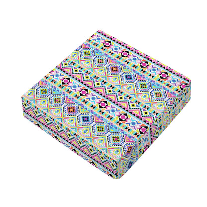 Colorful Aztec Geometric Pattern Print Outdoor Seat Cushion Cover
