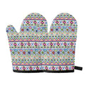 Colorful Aztec Geometric Pattern Print Oven Mitts