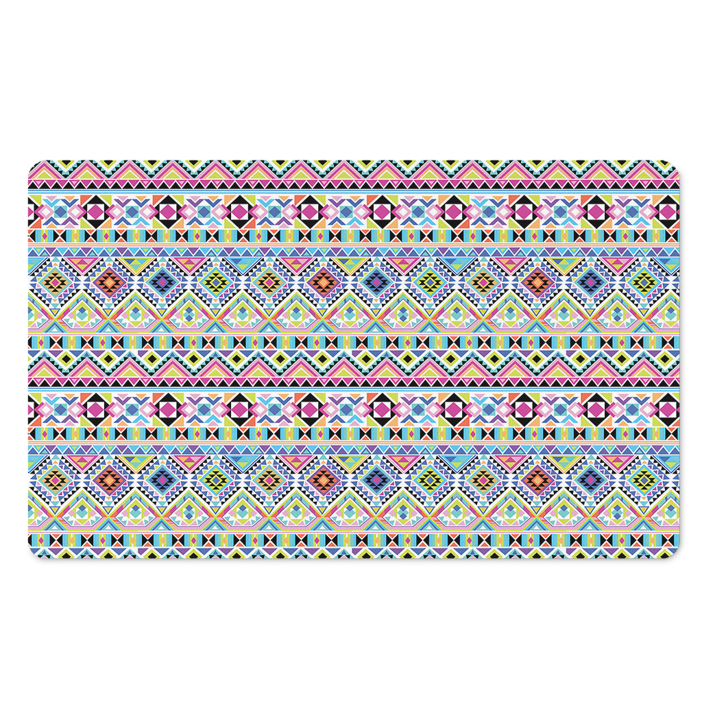 Colorful Aztec Geometric Pattern Print Polyester Doormat