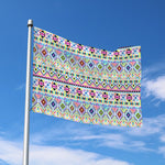 Colorful Aztec Geometric Pattern Print Polyester Flag