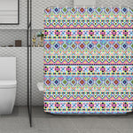 Colorful Aztec Geometric Pattern Print Polyester Shower Curtain
