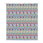 Colorful Aztec Geometric Pattern Print Polyester Shower Curtain