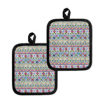 Colorful Aztec Geometric Pattern Print Pot Holders