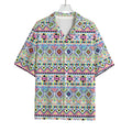 Colorful Aztec Geometric Pattern Print Rayon Hawaiian Shirt
