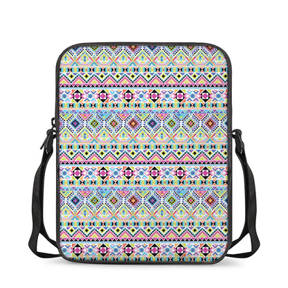 Colorful Aztec Geometric Pattern Print Rectangular Crossbody Bag