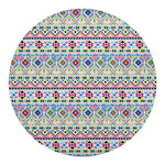 Colorful Aztec Geometric Pattern Print Round Blanket