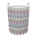Colorful Aztec Geometric Pattern Print Round Laundry Basket