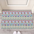 Colorful Aztec Geometric Pattern Print Rubber Doormat