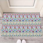 Colorful Aztec Geometric Pattern Print Rubber Doormat