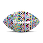 Colorful Aztec Geometric Pattern Print Rugby Ball