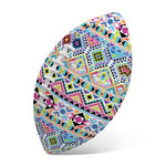 Colorful Aztec Geometric Pattern Print Rugby Ball