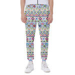 Colorful Aztec Geometric Pattern Print Scuba Joggers