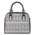 Colorful Aztec Geometric Pattern Print Shoulder Handbag