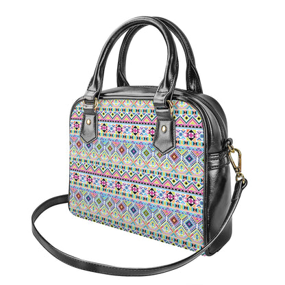 Colorful Aztec Geometric Pattern Print Shoulder Handbag