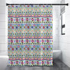 Colorful Aztec Geometric Pattern Print Shower Curtain