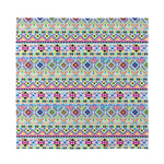 Colorful Aztec Geometric Pattern Print Silk Bandana