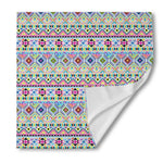 Colorful Aztec Geometric Pattern Print Silk Bandana