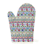 Colorful Aztec Geometric Pattern Print Single Oven Mitt
