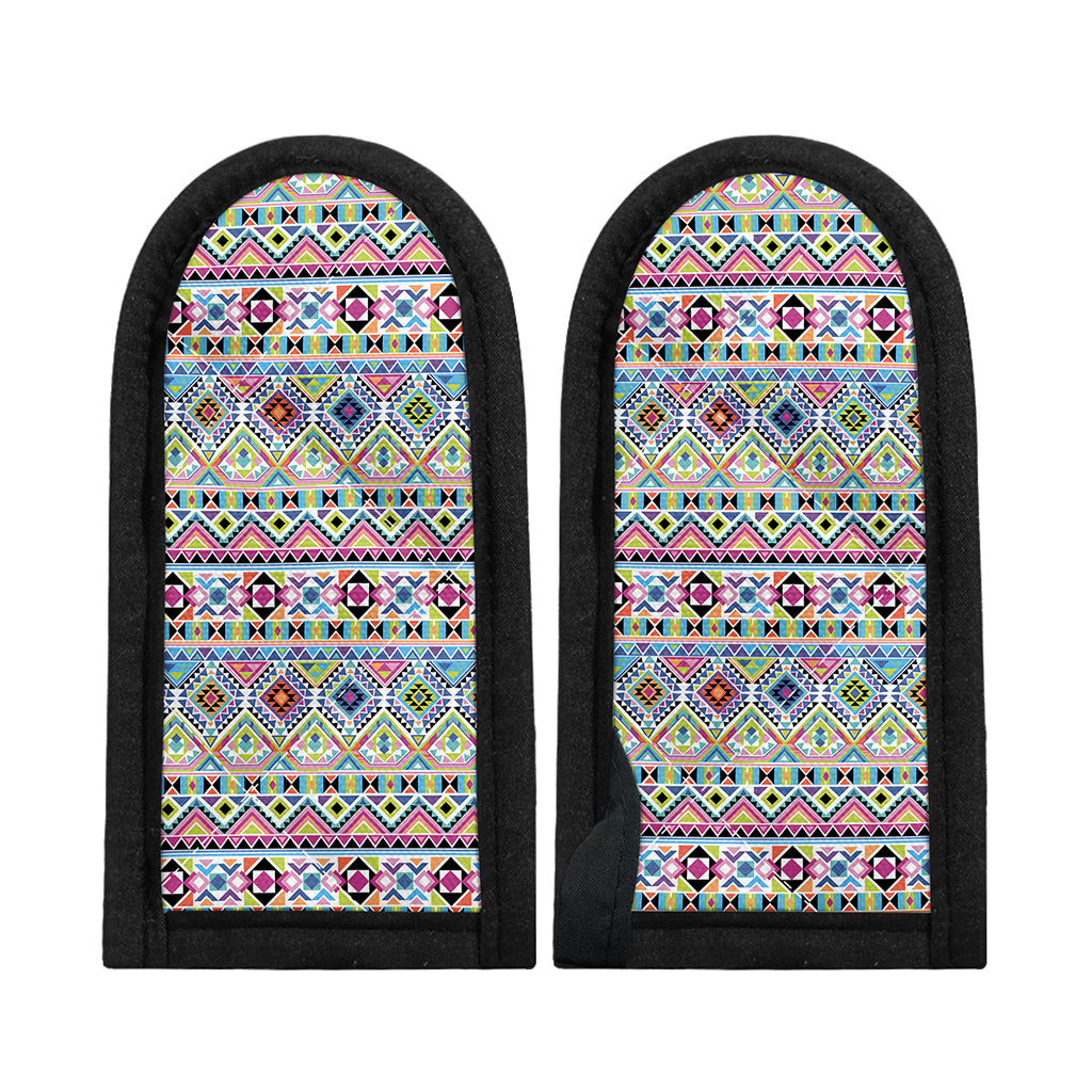 Colorful Aztec Geometric Pattern Print Skillet Handle Cover