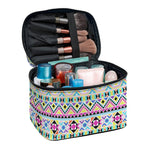 Colorful Aztec Geometric Pattern Print Travel Makeup Bag