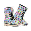 Colorful Aztec Geometric Pattern Print Winter Boots