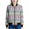 Colorful Aztec Geometric Pattern Print Women's Bomber Jacket