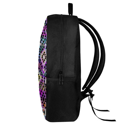 Colorful Aztec Pattern Print 17 Inch Backpack