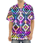 Colorful Aztec Pattern Print Aloha Shirt
