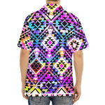 Colorful Aztec Pattern Print Aloha Shirt