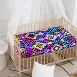 Colorful Aztec Pattern Print Baby Crib Sheet