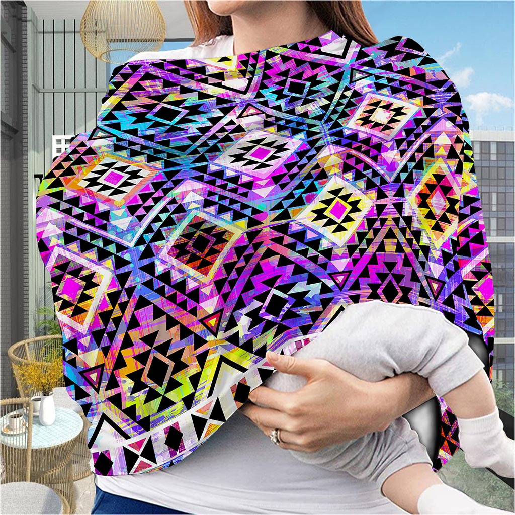 Colorful Aztec Pattern Print Baby Seat Cover