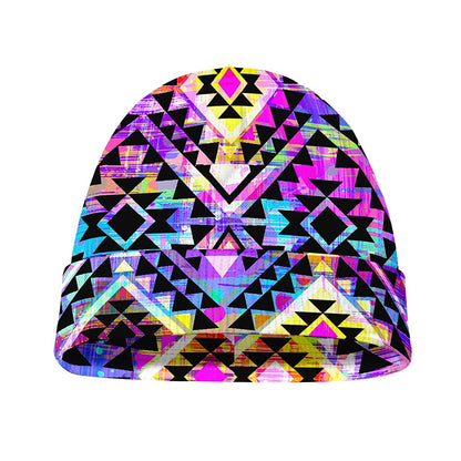 Colorful Aztec Pattern Print Beanie
