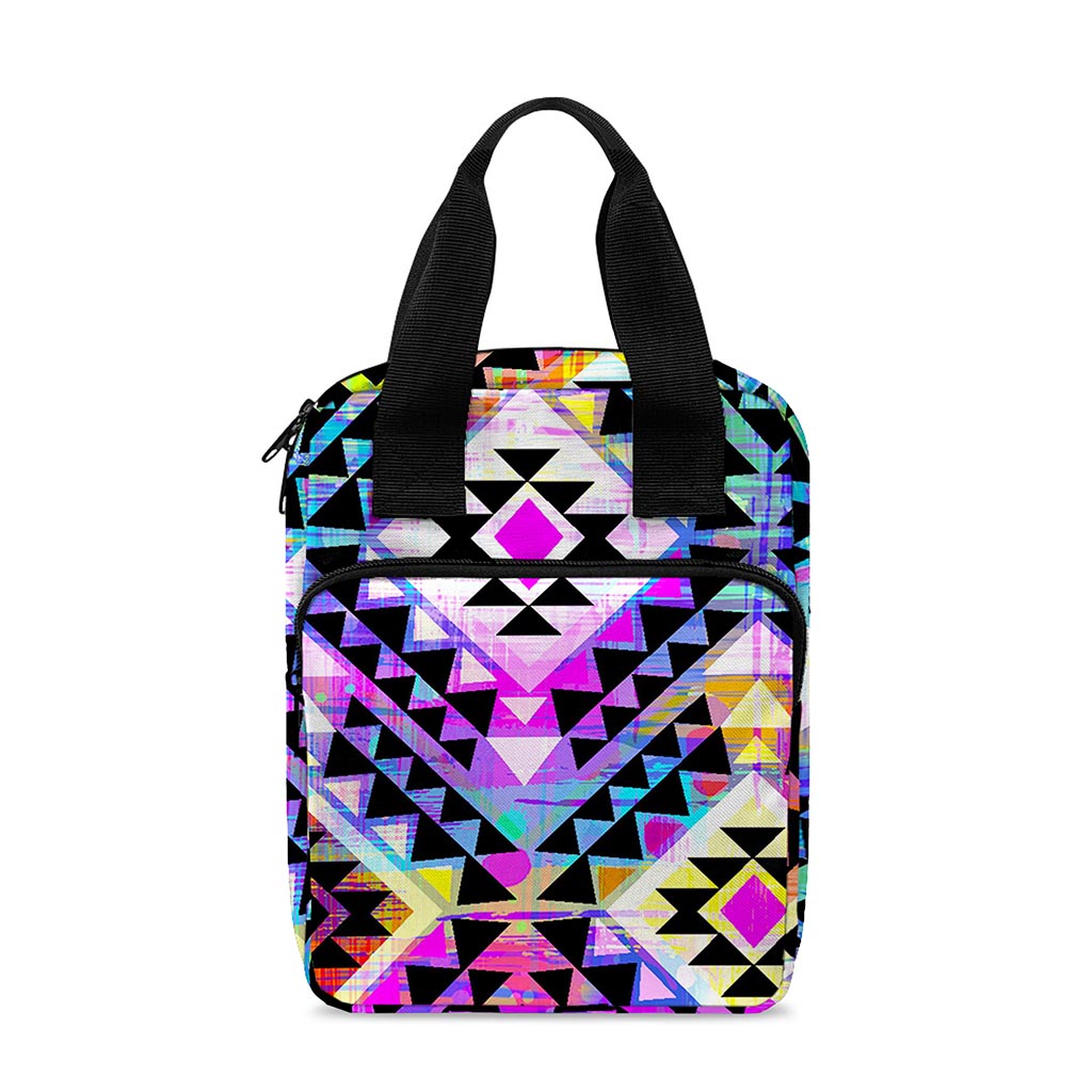 Colorful Aztec Pattern Print Bible Tote Bag