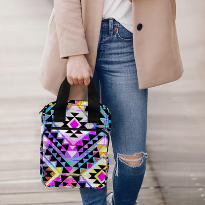 Colorful Aztec Pattern Print Bible Tote Bag