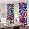 Colorful Aztec Pattern Print Dimout Grommet Curtains