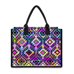 Colorful Aztec Pattern Print Canvas Tote Bag