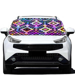 Colorful Aztec Pattern Print Car Windshield Snow Cover