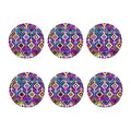 Colorful Aztec Pattern Print Coaster Set