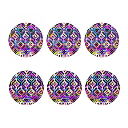Colorful Aztec Pattern Print Coaster Set