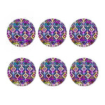 Colorful Aztec Pattern Print Coaster Set