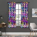 Colorful Aztec Pattern Print Grommet Curtain Panels