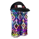 Colorful Aztec Pattern Print Double Neoprene Wine Tote