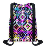 Colorful Aztec Pattern Print Drawstring Backpack