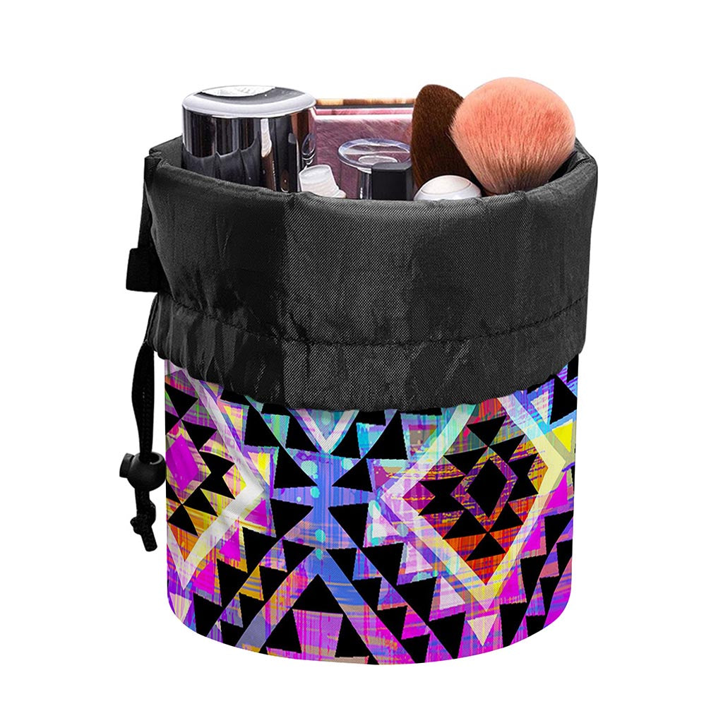Colorful Aztec Pattern Print Drawstring Makeup Bag