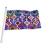 Colorful Aztec Pattern Print Flag