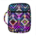 Colorful Aztec Pattern Print Front Pocket Bible Bag