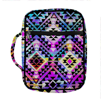 Colorful Aztec Pattern Print Front Pocket Bible Bag